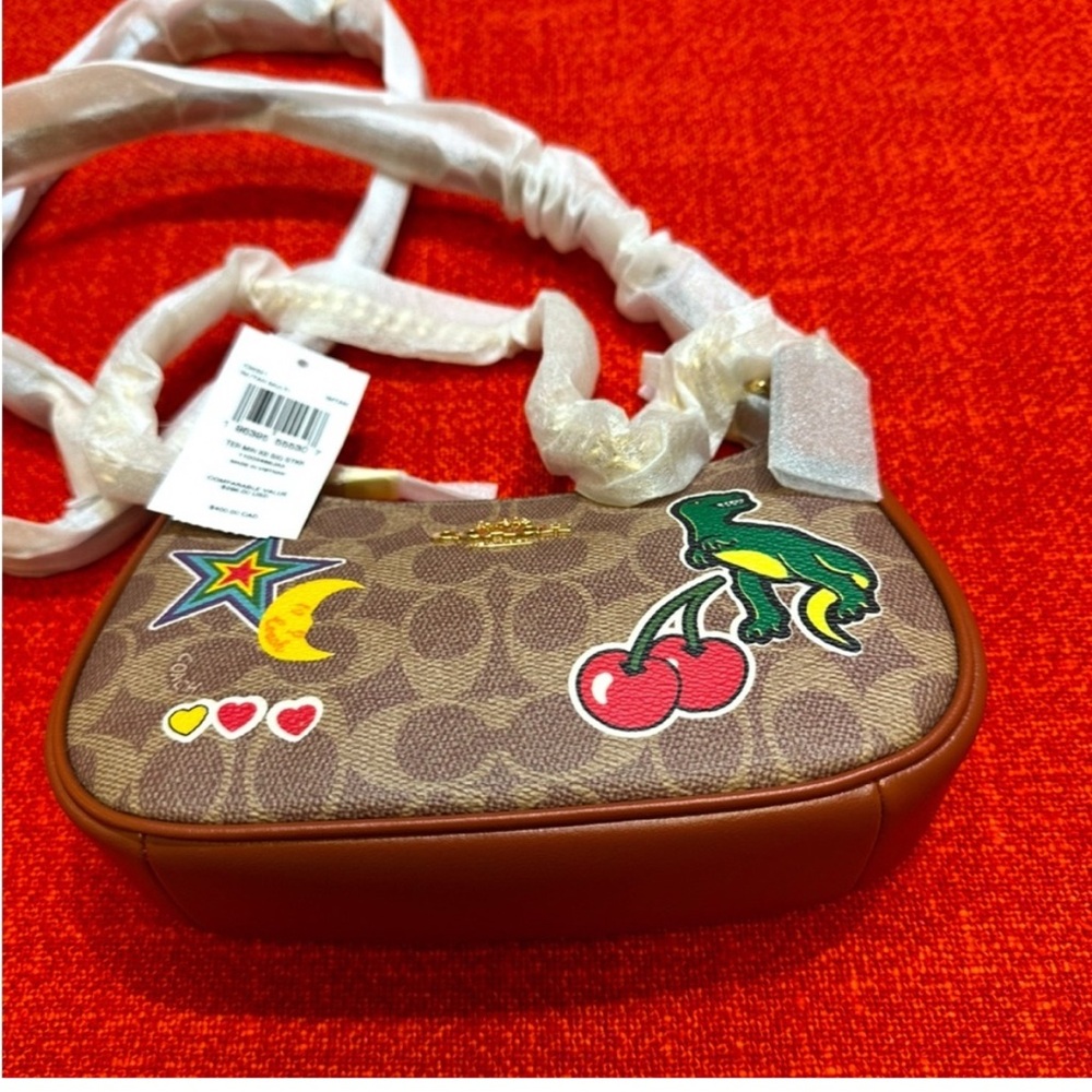 ❤️Coach CW321 Teri Mini Crossbody Signature Canvas W/Sticker Print ❤️❤️